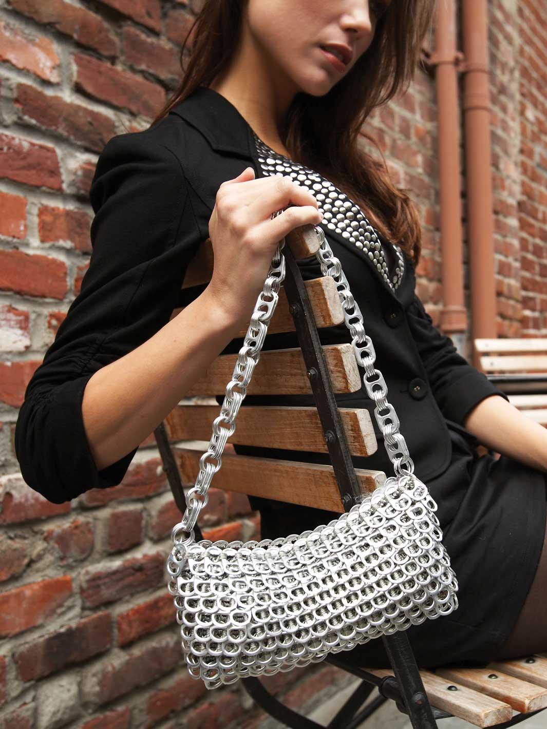 Chain Strap Purse 'Lenilda' Chainmail Bag From Pop Tabs - Escama – Escama  Studio