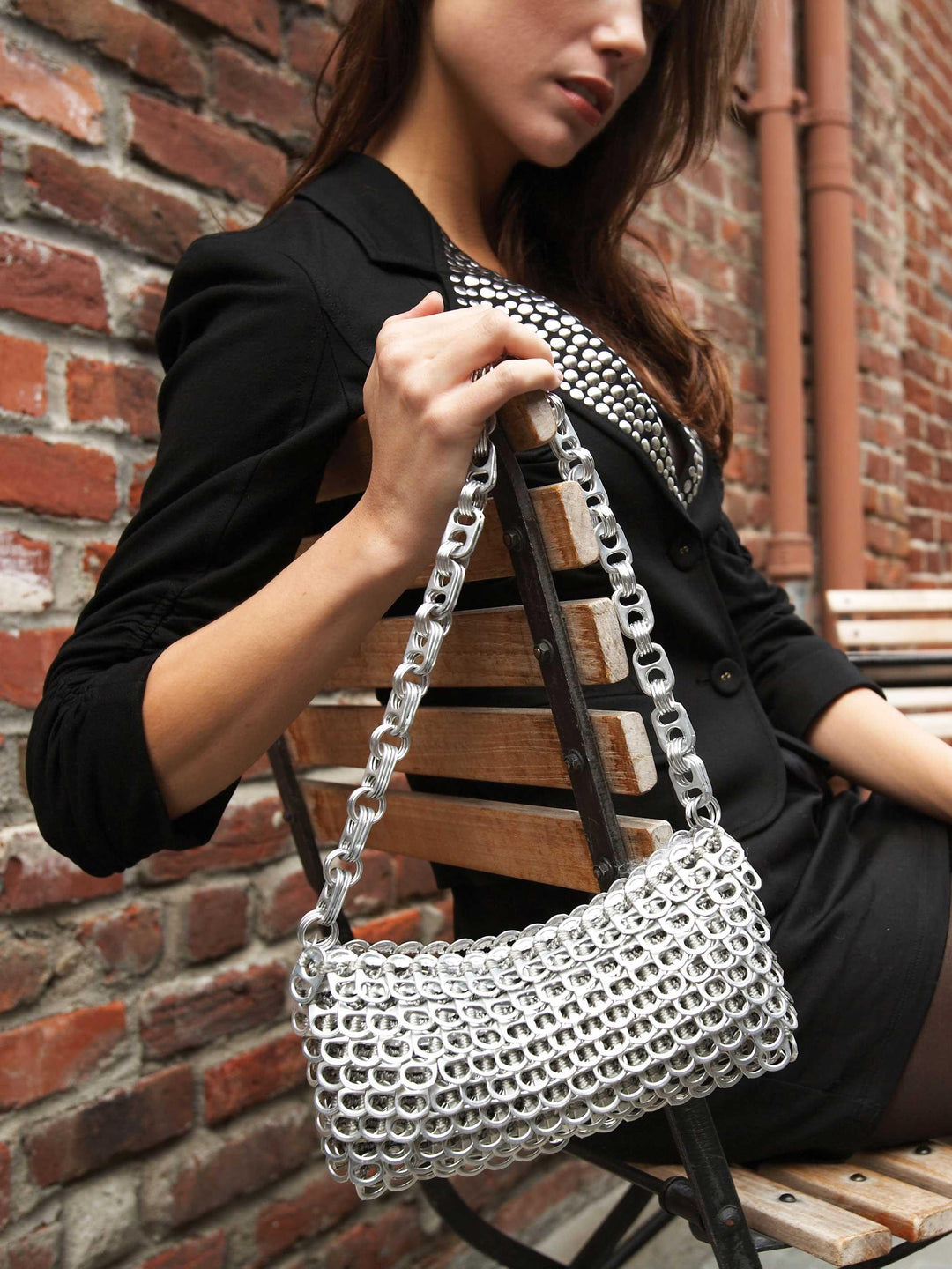 Chain Strap Purse 'Lenilda' Chainmail Bag From Pop Tabs Escama