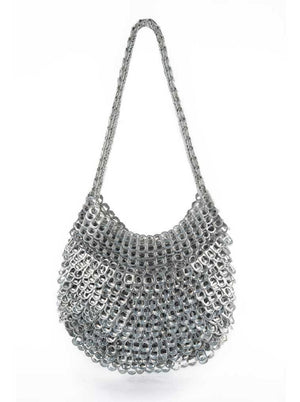 silver handbag greta - escama studio