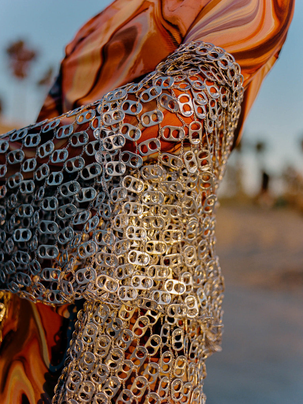 jacket woven from aluminum pop tabs - escama studio