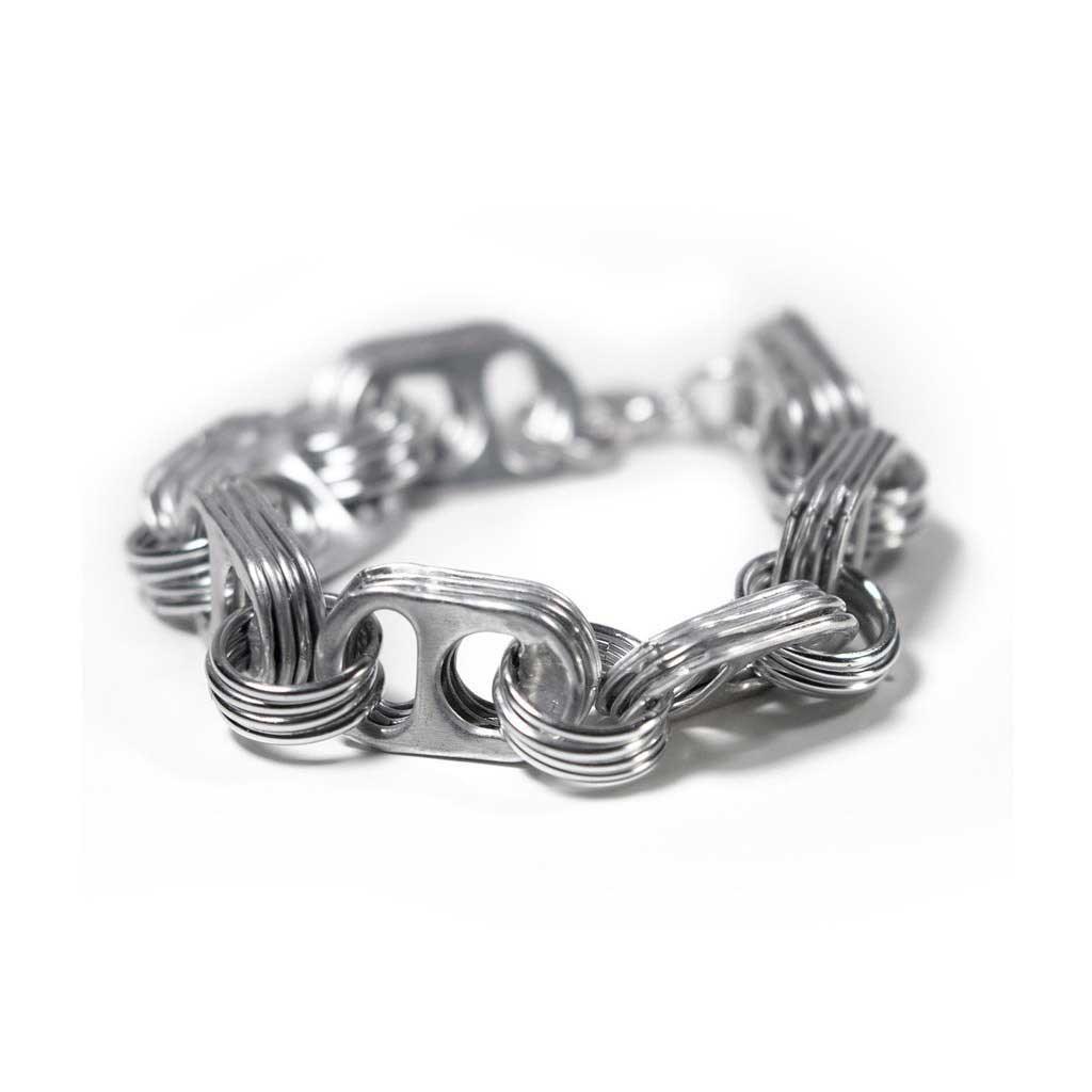 alt="jewelry making kit aluminum soda tab bracelet by Escama Studio"