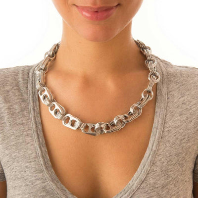 alt="soda tab necklace - pop tab jewelry making kit escama studio"